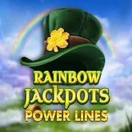 Rainbow Jackpots Power Lines slot logo by Red Tiger Gaming at Dragonia Casino